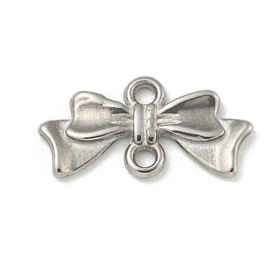 Non-Tarnish 304 Stainless Steel Bowknot Links Connector Charms