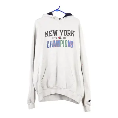 New York City Champion Hoodie - 2XL Grey Cotton Blend