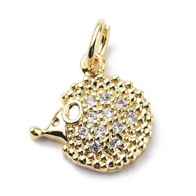 Brass Micro Pave Cubic Zirconia Charms