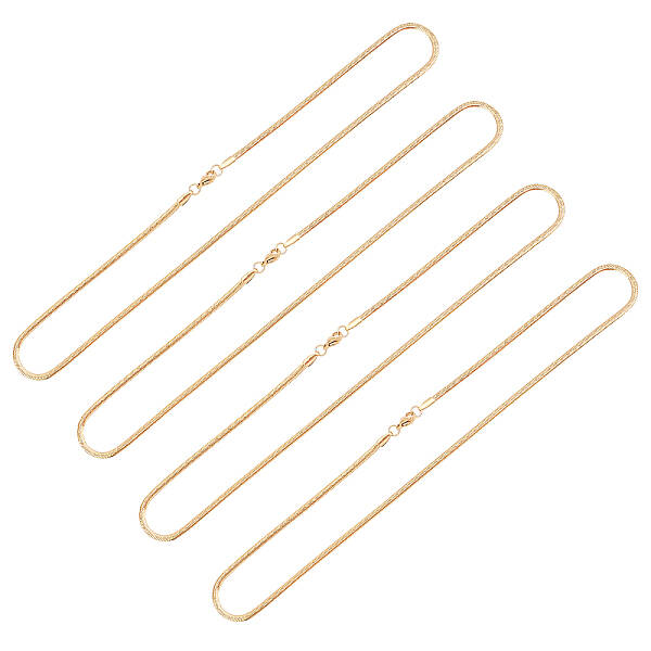 Trendy Men's 304 Stainless Steel Herringbone Chain Necklaces