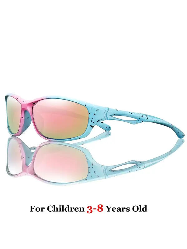 Cute Polka Dot Pattern Sunglasses for Kids, Outdoor Sports Sunglasses, Fashion Accessories for Boys & Girls for Outdoor Activ...