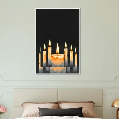 Candlelight Dreams - Serene Candle Framed Print