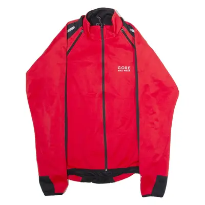 GORE BIKE WEAR Cycling Mens Track Jacket Red Colourblock S