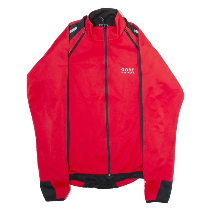 GORE BIKE WEAR Cycling Mens Track Jacket Red Colourblock S