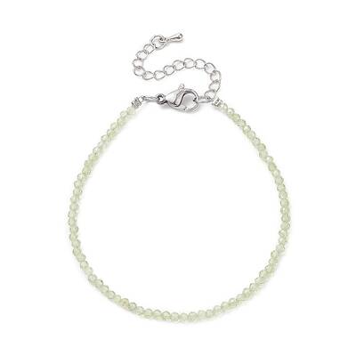 Natural Olive Quartz Round Beaded Bracelets