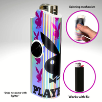 FLKR LYTR: Play Boii Fidget Spinning lighter case, works with BIC, High quality polypropylene body for durability creative