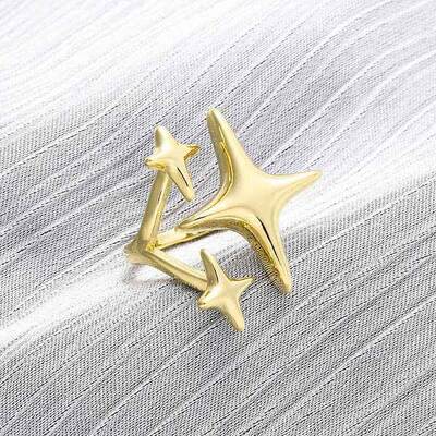 Brass Adjustable Cuff Rings for Women