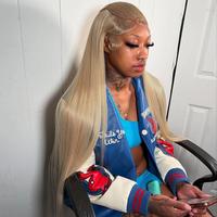 200 Density Milk Tea Ash Blonde Wig Human Hair 13x4 Straight Lace Front Wigs Human Hair Pre Plucked Lace Frontal Wig Raw Remy...
