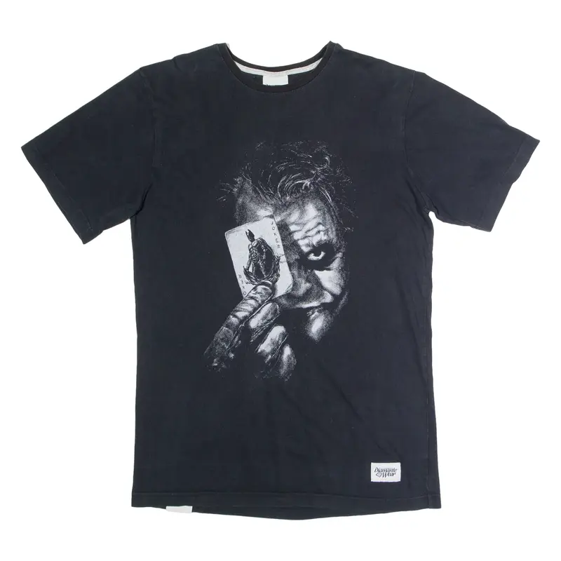 DIAMANTE WEAR Joker Mens T-Shirt Black Crew Neck XL