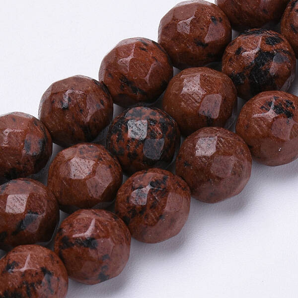 Natural Mahogany Obsidian Beads Strands