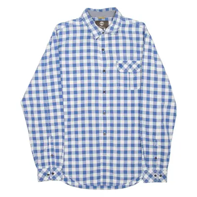 TIMBERLAND Earthkeepers Slim Fit Mens Shirt Black Gingham Long Sleeve L
