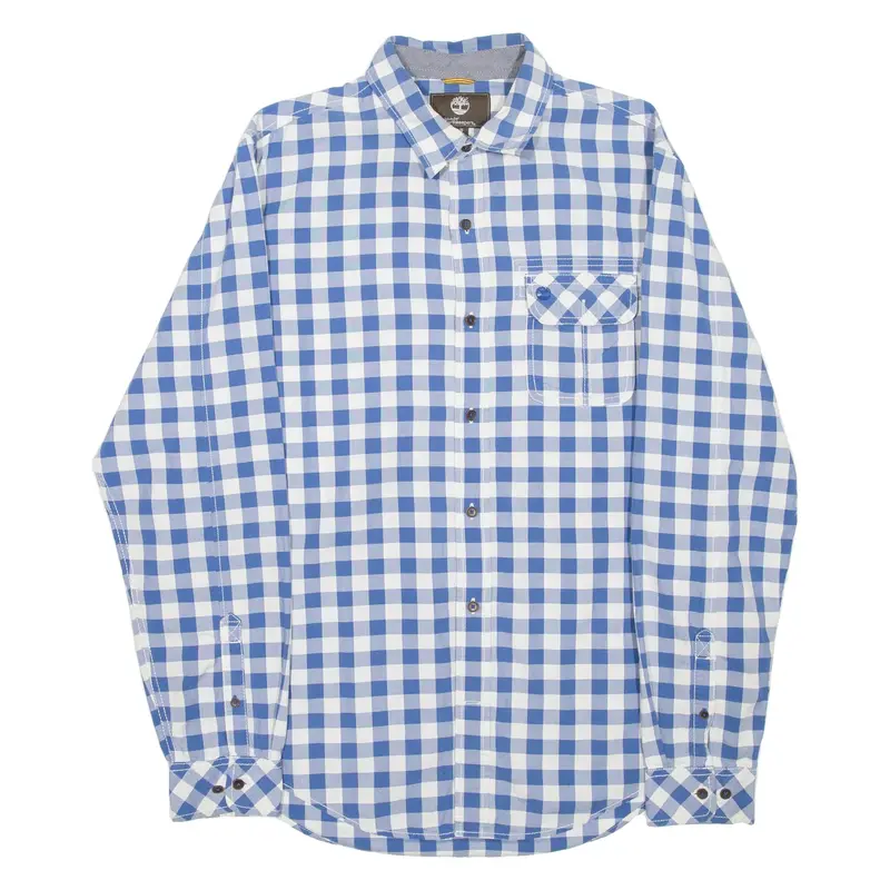 TIMBERLAND Earthkeepers Slim Fit Mens Shirt Black Gingham Long Sleeve L
