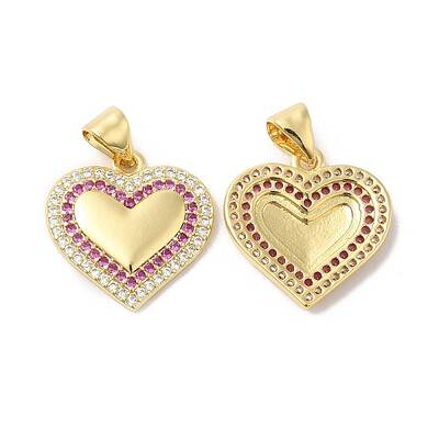 Brass Micro Pave Cubic Zirconia Pendants
