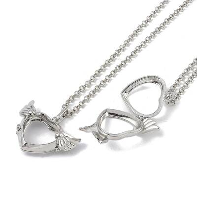 Brass Rhinestone Pendant Necklaces