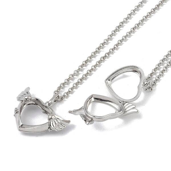Brass Rhinestone Pendant Necklaces
