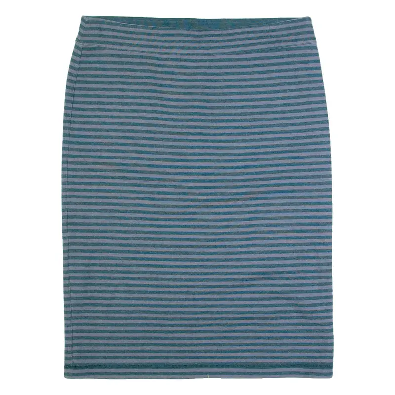 WHITE STUFF Bodycon Womens Straight Skirt Blue Midi Striped UK 14