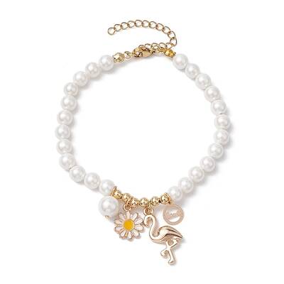 Spring Daisy Flower & Crane Charm Bracelets