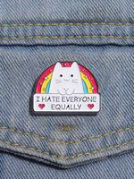 Cute Cat Design Brooch, Fashion Brooch for Daily Clothing Decor, Fashion Brooch for Daily Clothing Decor, Pride 2025, LGBTQ,...