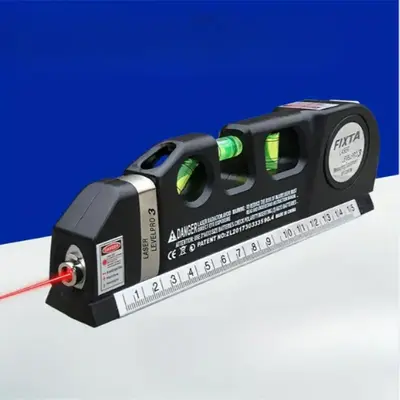 Multipurpose Laser Level, Heavy Duty Laser Level with Metric & Imperial Tape Measure, Self Levelling Laser Leveler Tool for H...