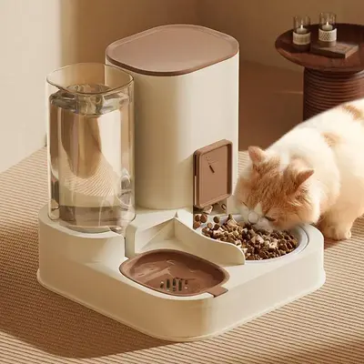 Gift For Pets, Pet Food Dispenser & Water Dispenser, 2 in 1 Pets Automatic Feeder, Large Capacity Pet Feeding Dispensers for...