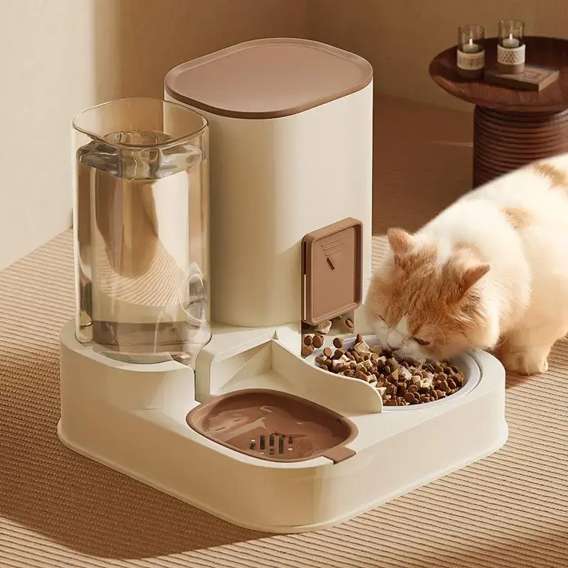 Gift For Pets, Pet Food Dispenser & Water Dispenser, 2 in 1 Pets Automatic Feeder, Large Capacity Pet Feeding Dispensers for...