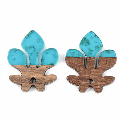 Transparent Resin & Walnut Wood Pendants