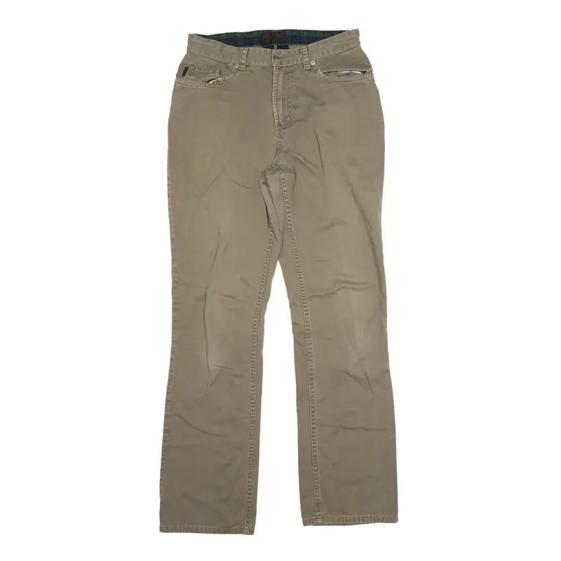 RALPH LAUREN Khaki Trousers Green Regular Medium Womens W28 L30
