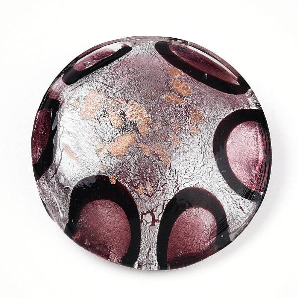 Handmade Gold & Silver Foil Lampwork Pendants