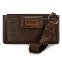 Wrangler Boho Aztec Clutch Wristlet Wallet with Double Layer Credit Card Holder with zipper