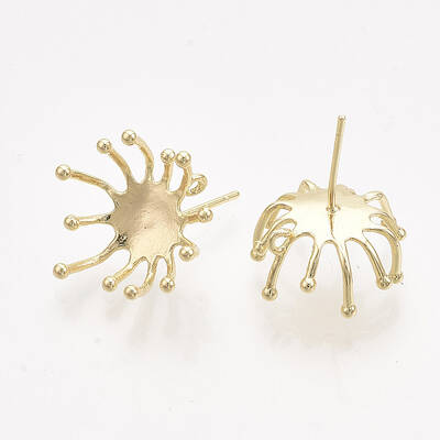 Brass Stud Earring Findings