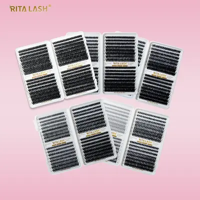 Individual False Eyelashes Diy Cluster Lashes, 640pcs/box Natural Look Eyelash Extensions, Self Grafting Curly False Eyelashe...