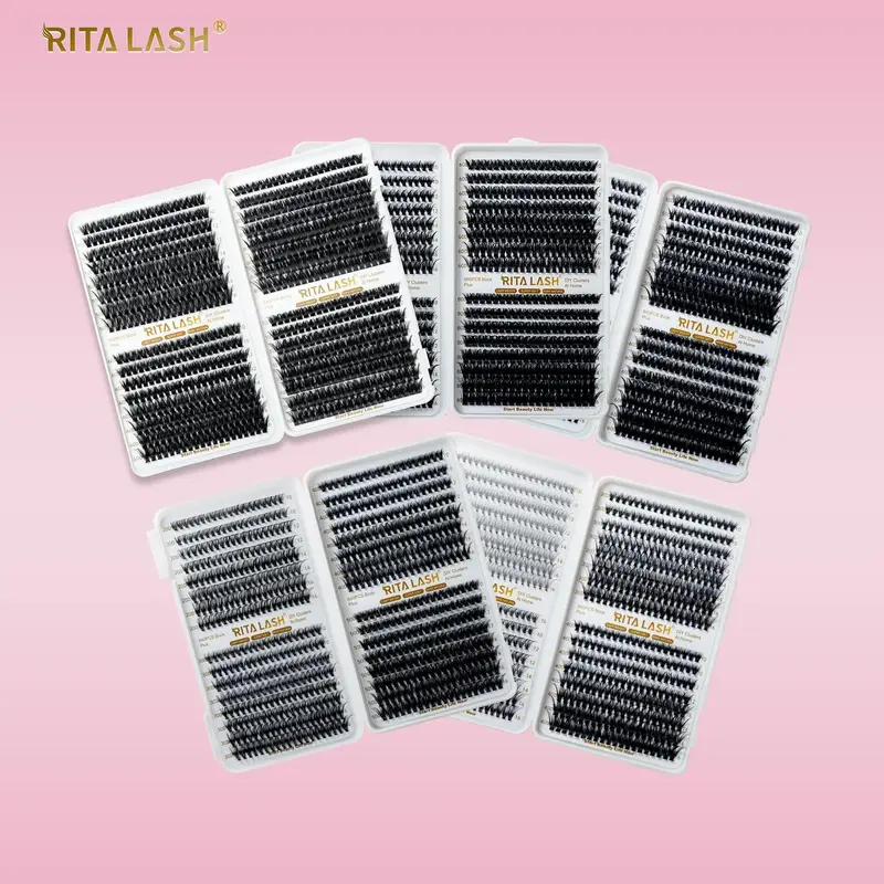 Individual False Eyelashes Diy Cluster Lashes, 640pcs/box Natural Look Eyelash Extensions, Self Grafting Curly False Eyelashe...