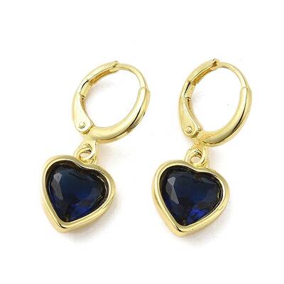 Real 18K Gold Plated Brass Dangle Leverback Earrings