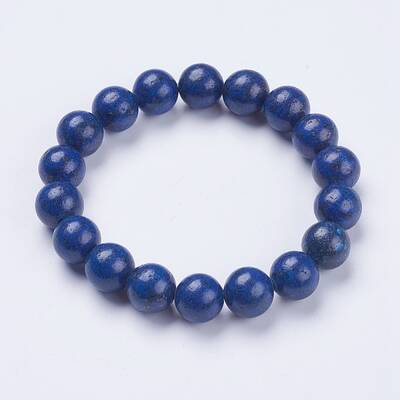 Natural Lapis Lazuli Beaded Stretch Bracelets