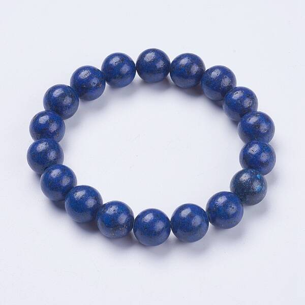 Natural Lapis Lazuli Beaded Stretch Bracelets