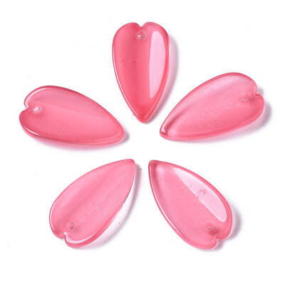 Transparent Spray Painted Glass Pendants
