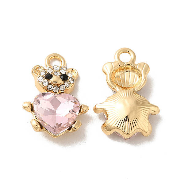 Rack Plating Alloy Rhinestone Pandants