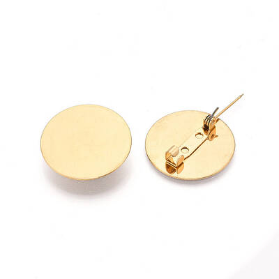 PVD Vacuum Plating 304 Stainless Steel Brooch Cabochon Settings