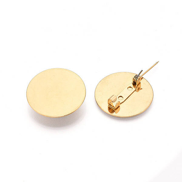 PVD Vacuum Plating 304 Stainless Steel Brooch Cabochon Settings