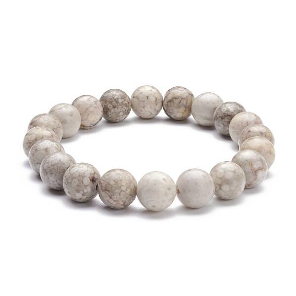 10mm Round Natural Maifanite/Maifan Stone Beads Stretch Bracelet