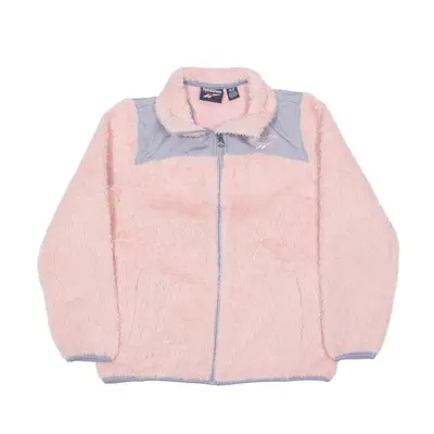 REEBOK Teddy Fleece 10-12 Yrs Fleece Jacket Pink Girls M