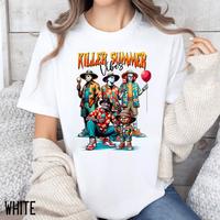Horror Movie Killer Summer Vibes Shirt, Hello Summer Shirt, Horror Summer Shirt, Horror Beach Tee, Beach Vacation Shirt, Funn...