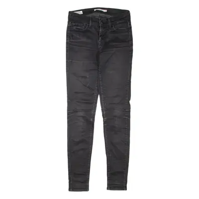 LEVI'S 710 Womens Jeans Black Regular Skinny W25 L30