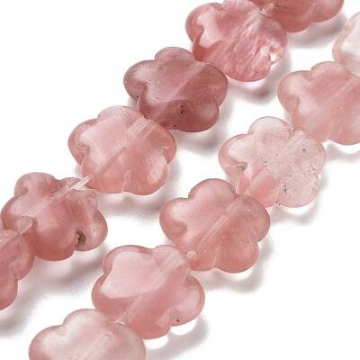 Cherry Quartz Glass Beads Strands
