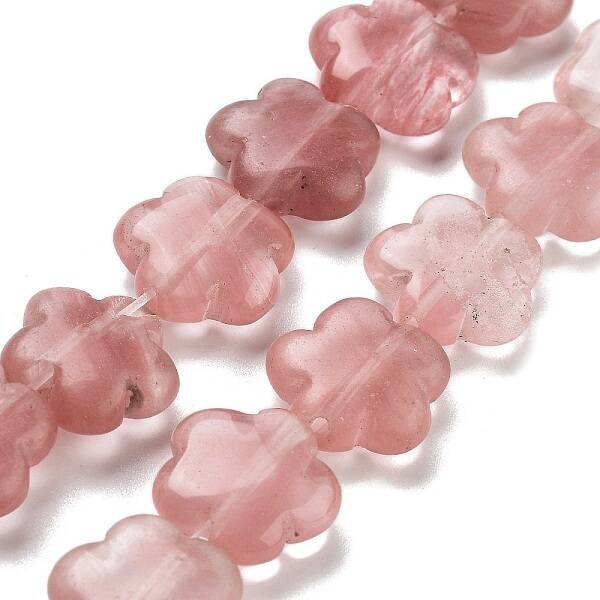 Cherry Quartz Glass Beads Strands