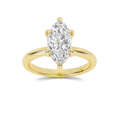 Dream Weaver Hidden Halo Marquise Lab Grown Diamond Engagement Ring | 14K Yellow Gold 2 3/4 CT. TW.