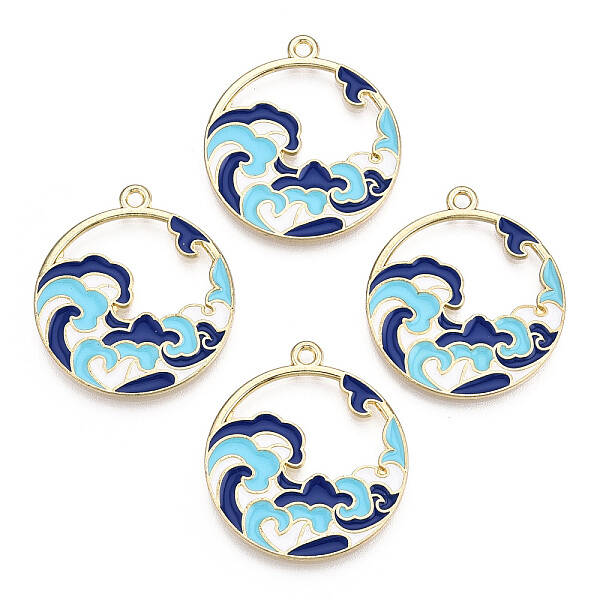 Chinese Style Alloy Enamel Pendants