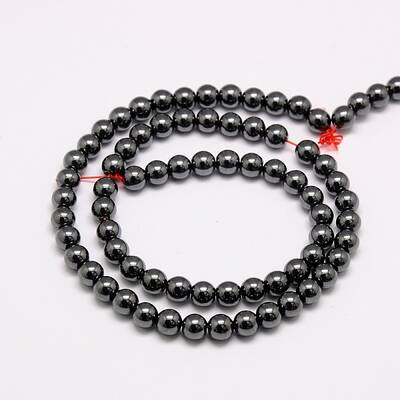 Non-magnetic Synthetic Hematite Beads Strands