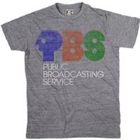 Palmer Cash PBS LOGO T-Shirt Heather Grey NEW