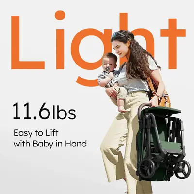 Lightweight Baby Stroller, Mom’s Choice Gold Award Winner, Airplane-Friendly Travel Stroller, One-Handed Folding Stroller, ...